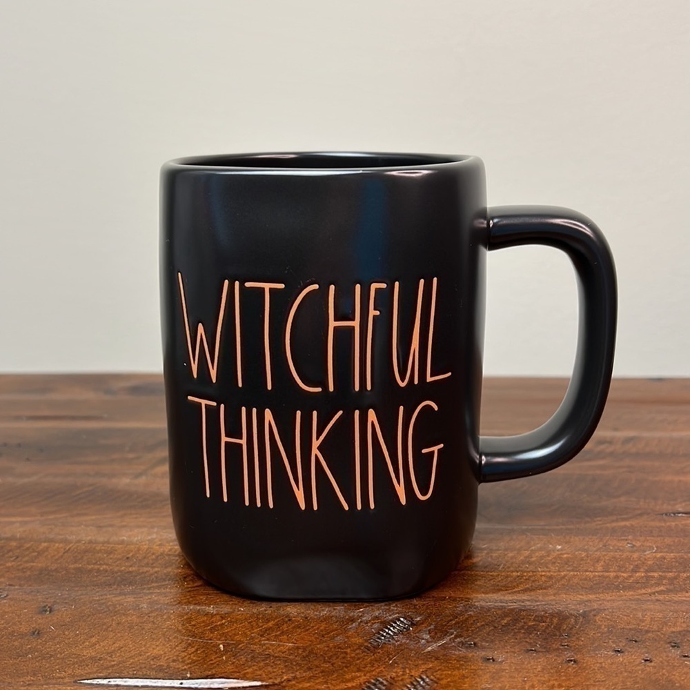 Rae Dunn Black Halloween Mug Witchful Thinking